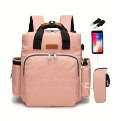 4pcs Embroidered Mommy Bag Set with Stroller Hook