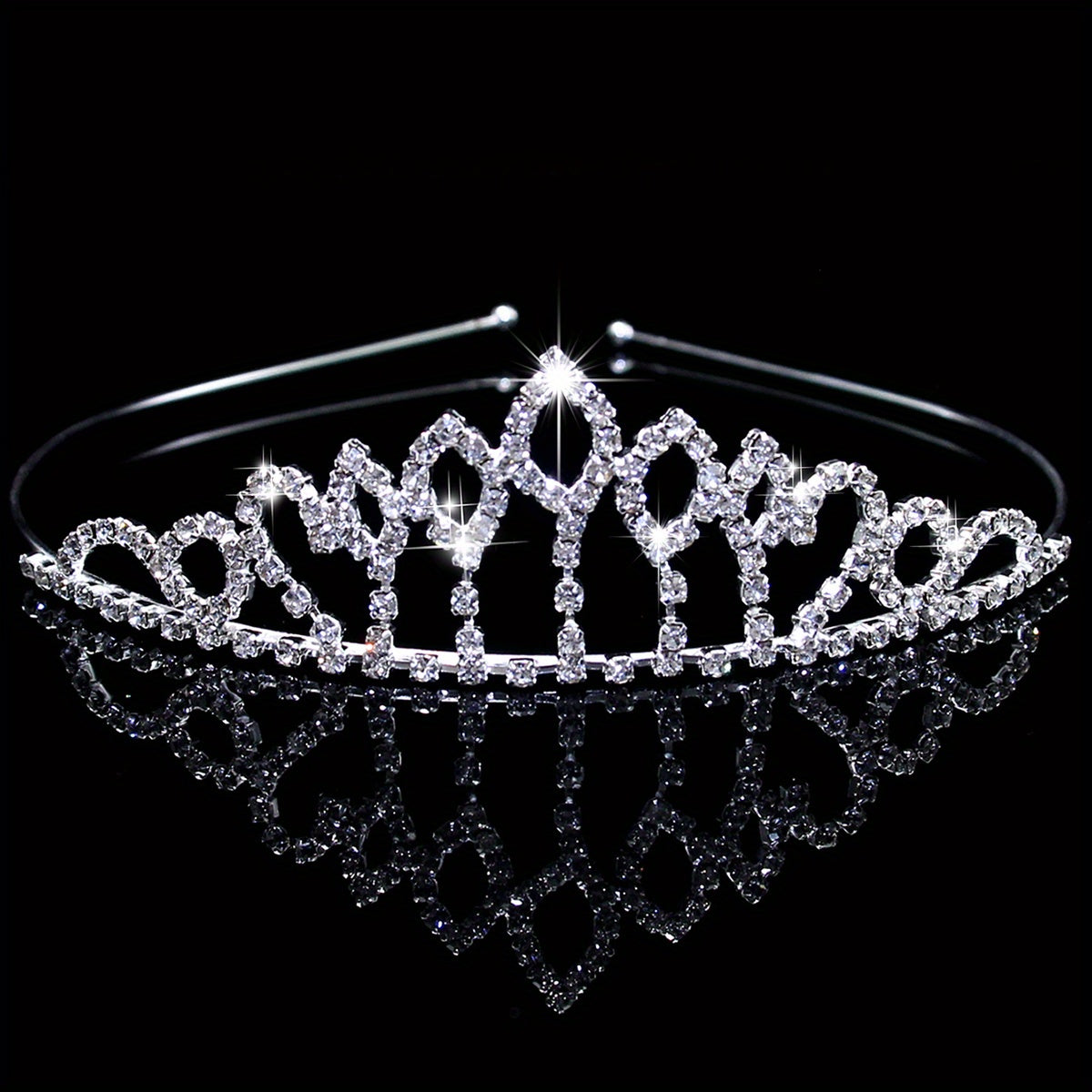 Rhinestone Queen Crown Tiara Wedding Hair Accessory