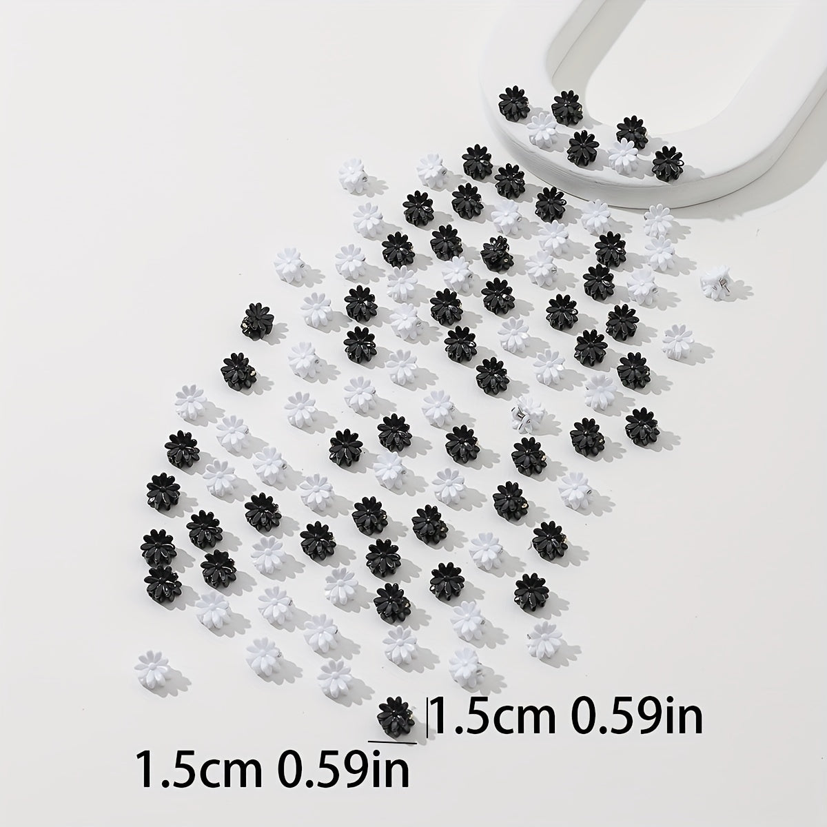100pcs Mini Hair Claw Flower Shape Braid Hair Clip Accessories