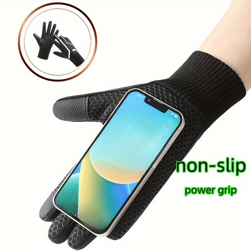 Winter Cycling Plus Velvet Waterproof Gloves Touch Screen
