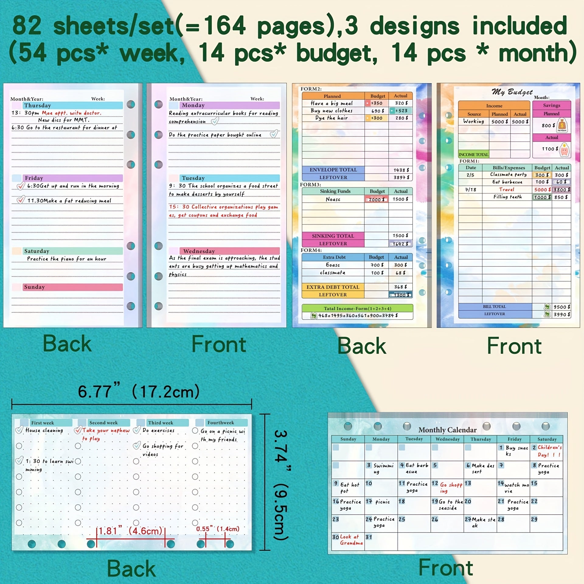 6 Hole Loose Leaf Booklet Core Accessory Package