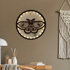LED Butterfly Shape Wooden Lamp Home Decoration Wall Sticker Pendant