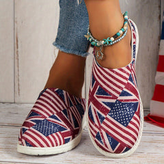 Women's Lightweight Flag Low Top Walking Shoes