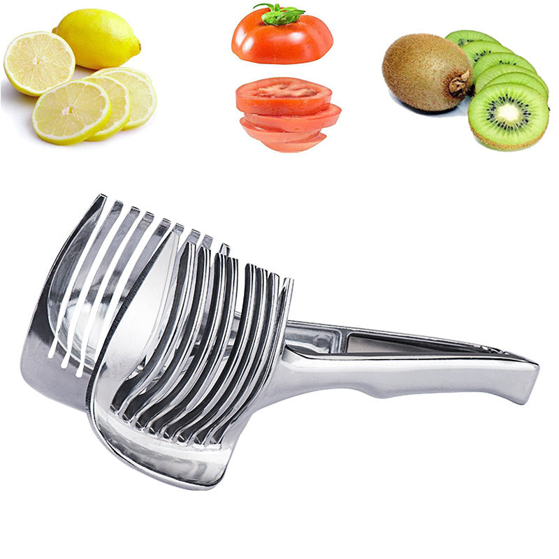 Tomato Lemon Slicer Circular Fruit Onion Slicer Stainless Steel Kitchen