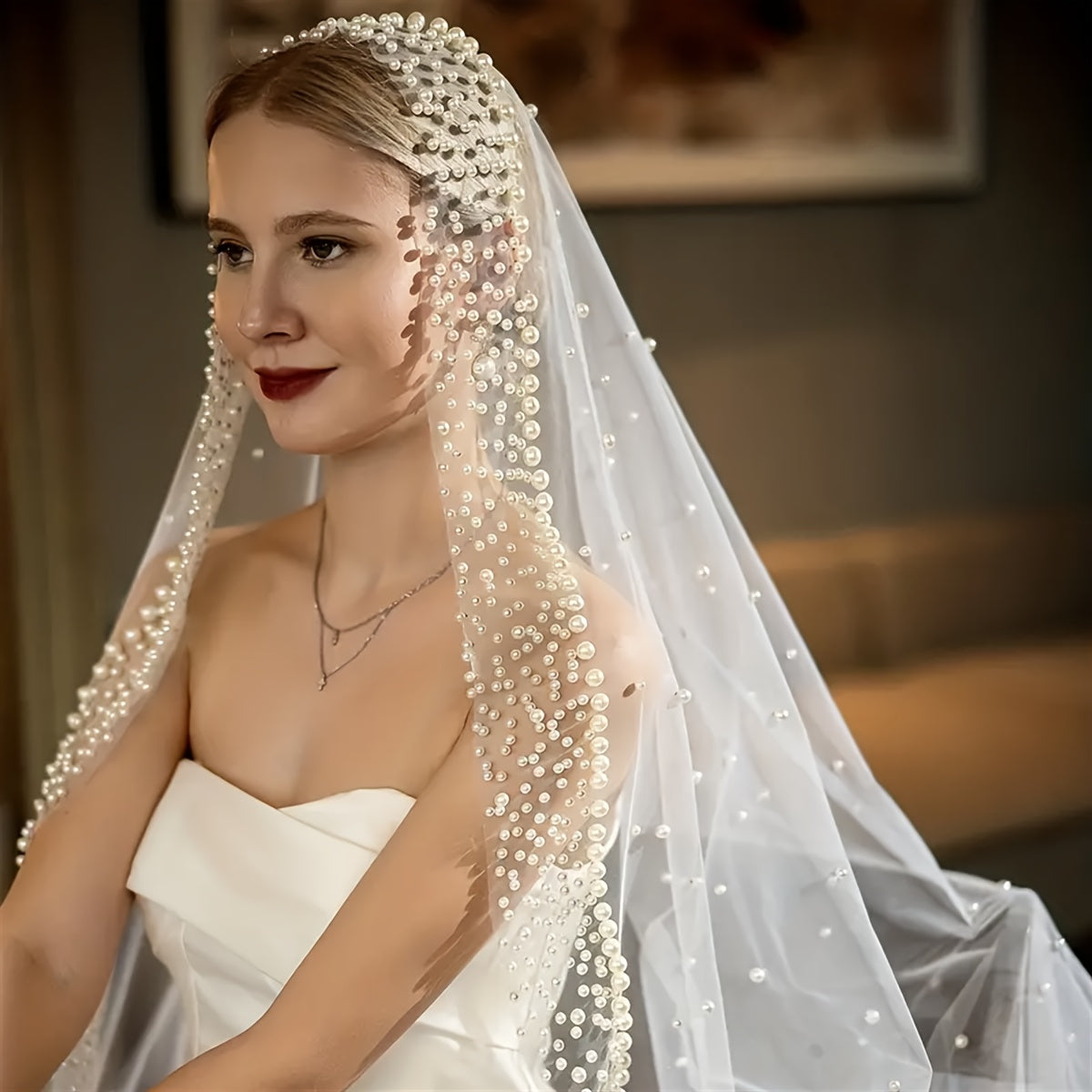 Bridal Headpiece Veil with 2m Long Train