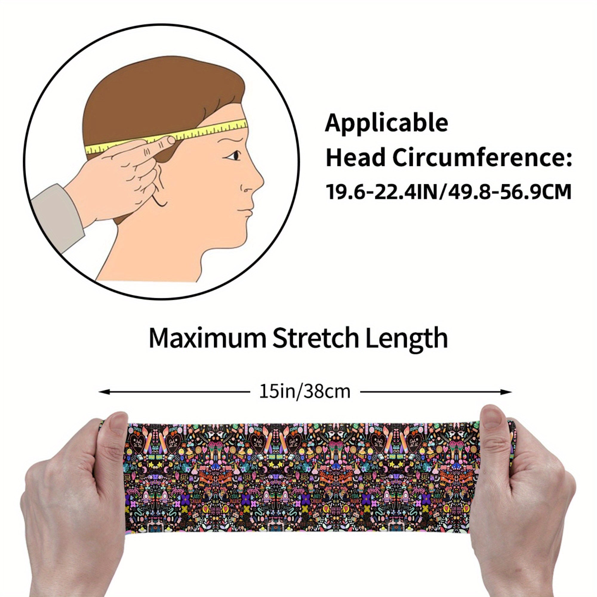 Men's Non Slip Breathable Headband Fitness Band Multicolor