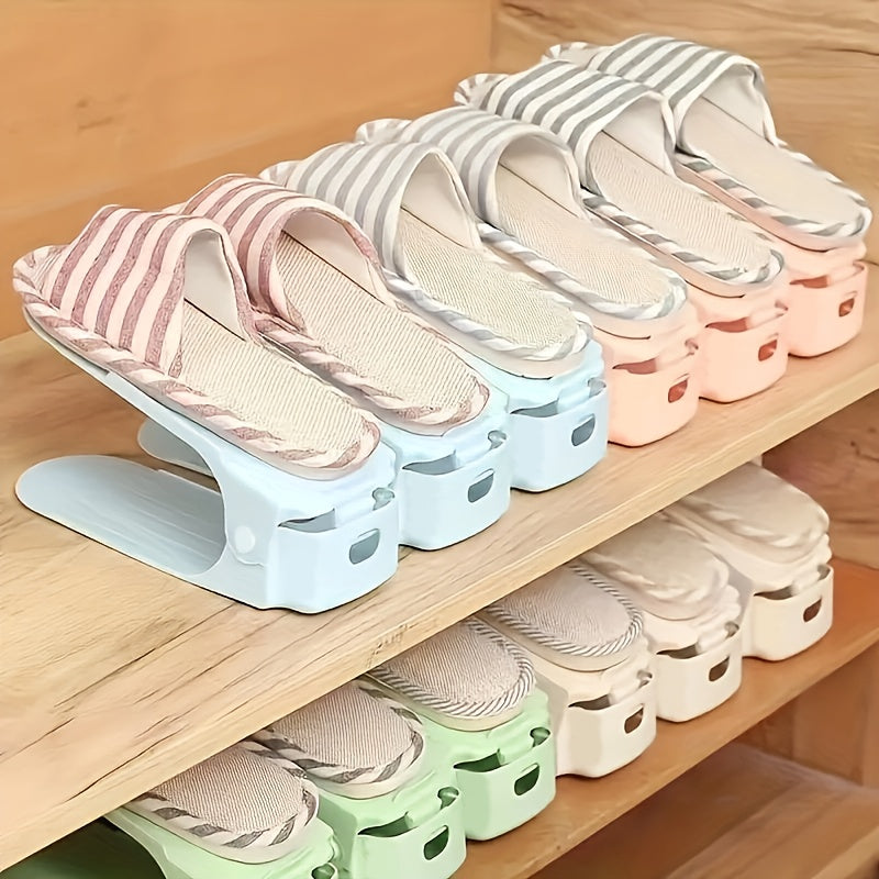 Adjustable Storage Shoe Rack Plastic Shoes Storage Organizer