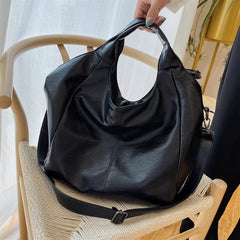 Green Women Shopper Tote Large Capacity Soft Leather Messenger Handbag
