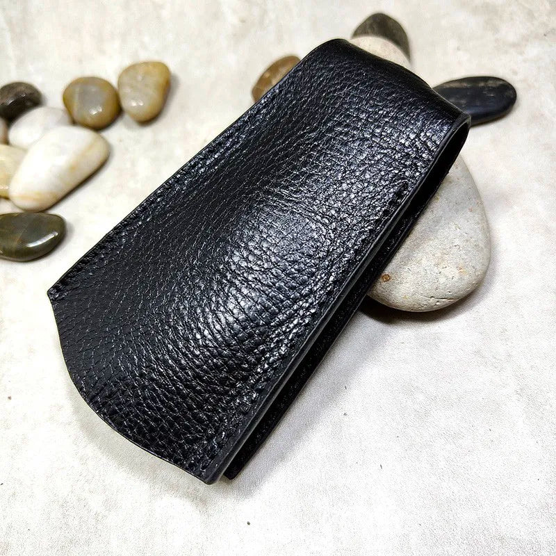 Leather Key Holder Large Capacity Keys Case Pulling-Out Keys Pouch