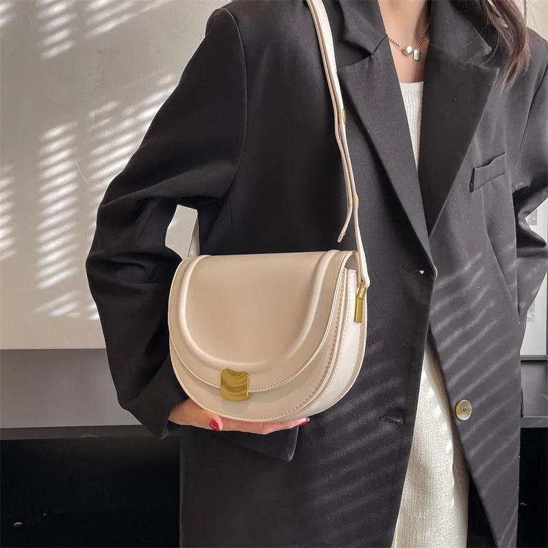 Small Crossbody Bag For Women Semicircle Saddle Bag Shoulder Bag