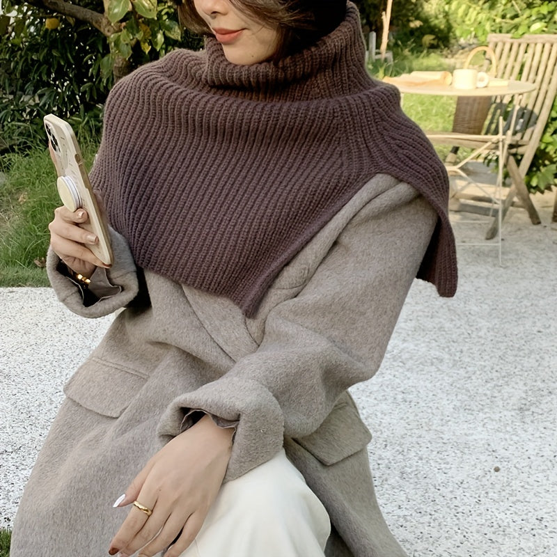 Elasticity Knitted Scarf Warm Outdoor Thick Winter Shawl
