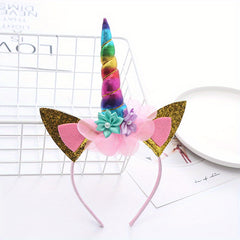 Unicorn Hair Hoop Cartoon Headdress for Kids