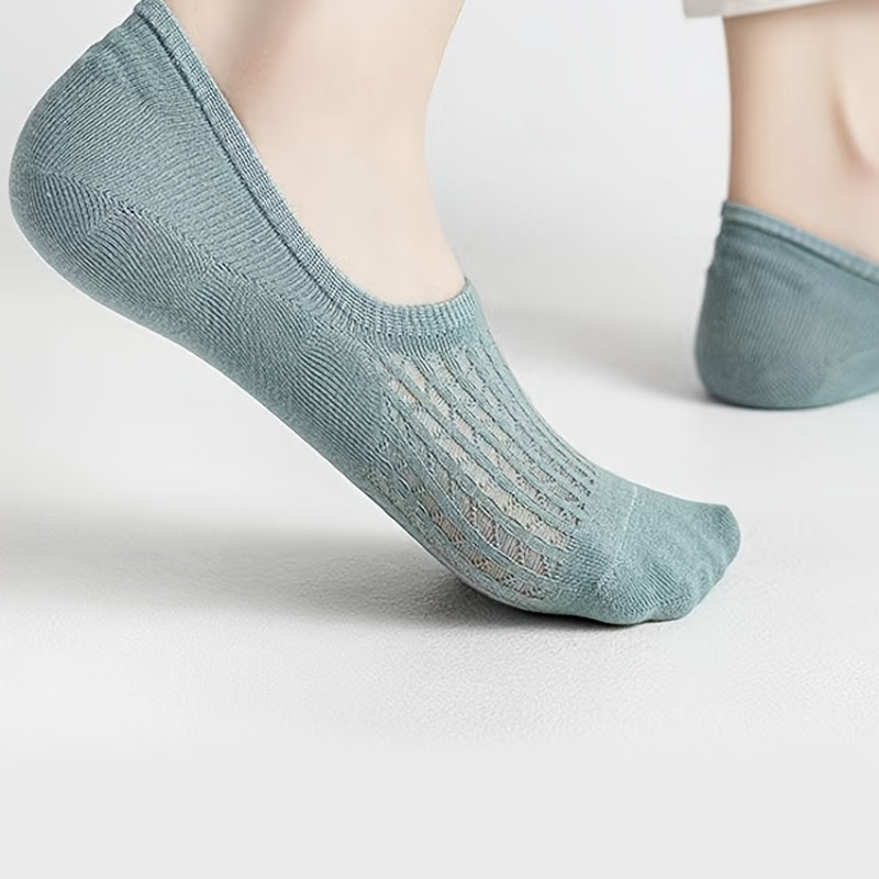 5 Pairs Women's Low Cut Ankle Socks Soft & Lightweight Solid Colors