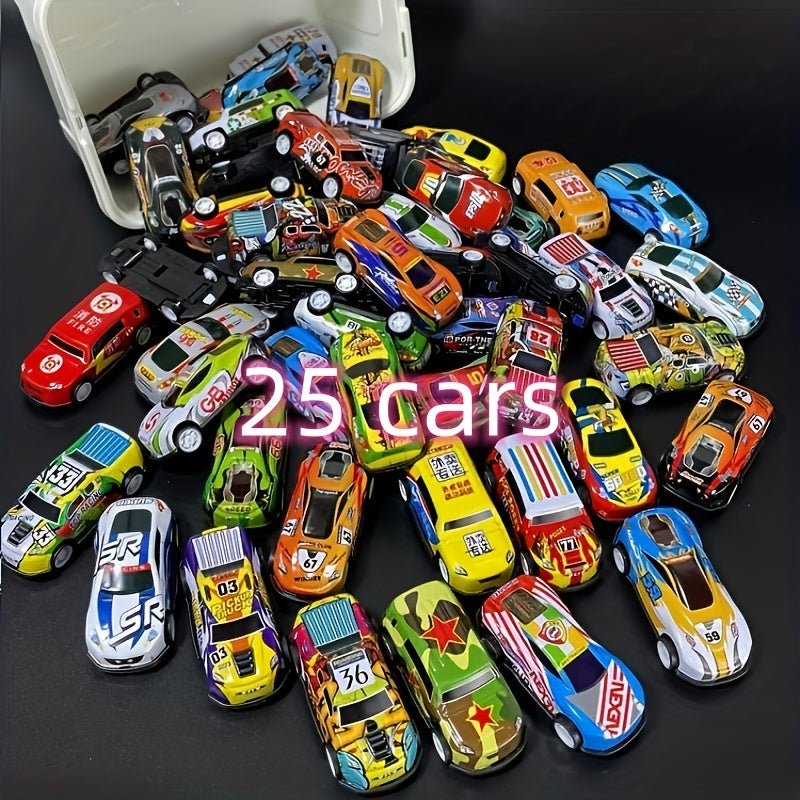 Alloy Small Car Inertia Pull Back Toy Set