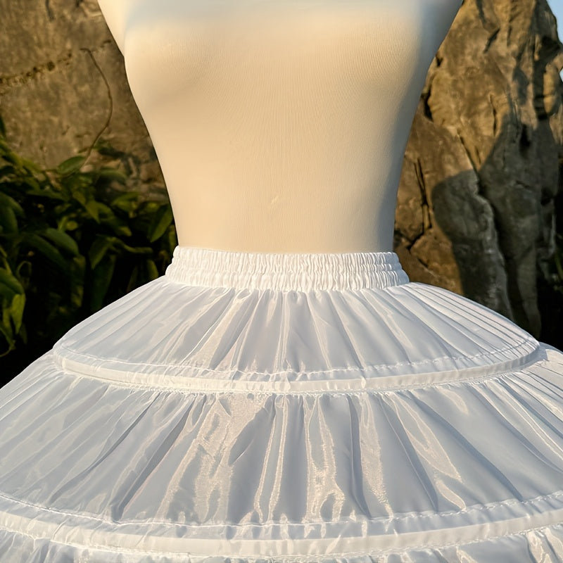 Adjustable 3 Hoop Ballet Tutu Skirt Support Polyester Petticoa