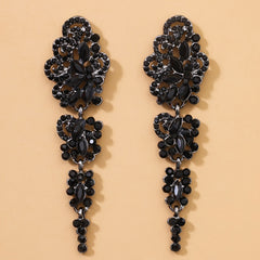 Gothic Rhinestone Drop Earrings