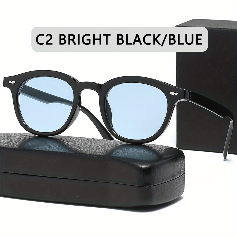 Round Sunglasses Rivet Decor Anti Glare UV400