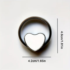 Metal Heart Keychains Double Sided Rotate Key Rings for Sublimation Blank Heart