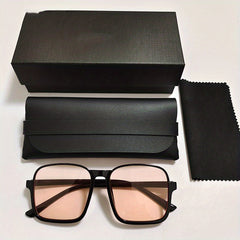 Men's Large Frame Square Sunglasses UV Protection For Cycling Travel Outdoor
