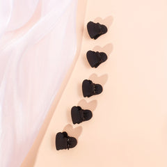 5pcs Matte Heart Hair Claw Clip Grip for Thick Hair