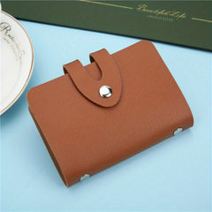 PU Leather Card Holder with 24 Card Slots - Double Sided Insert Card