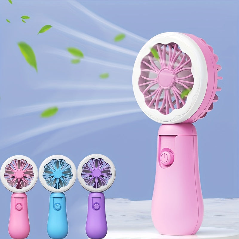 Portable Mini Handheld Fan with Light