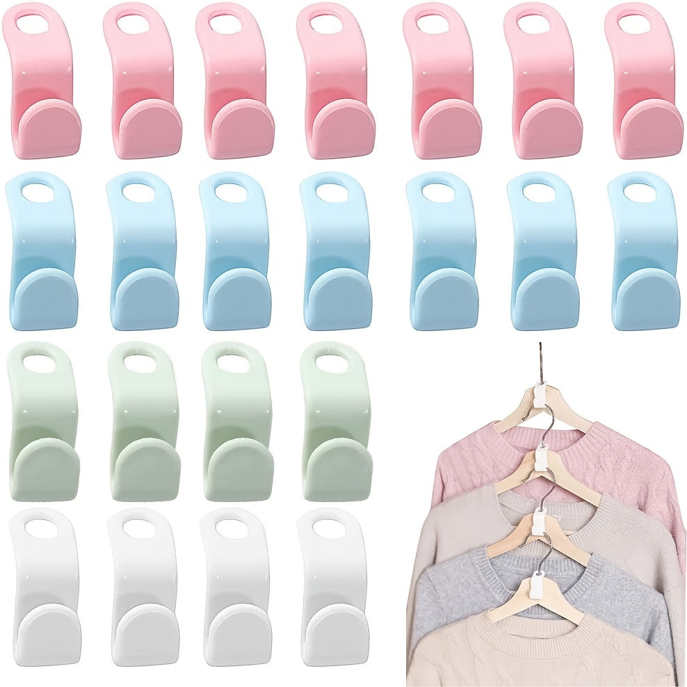 40pcs Heavy Duty Cascading Hanger Hooks 4 Colors for Closet Space