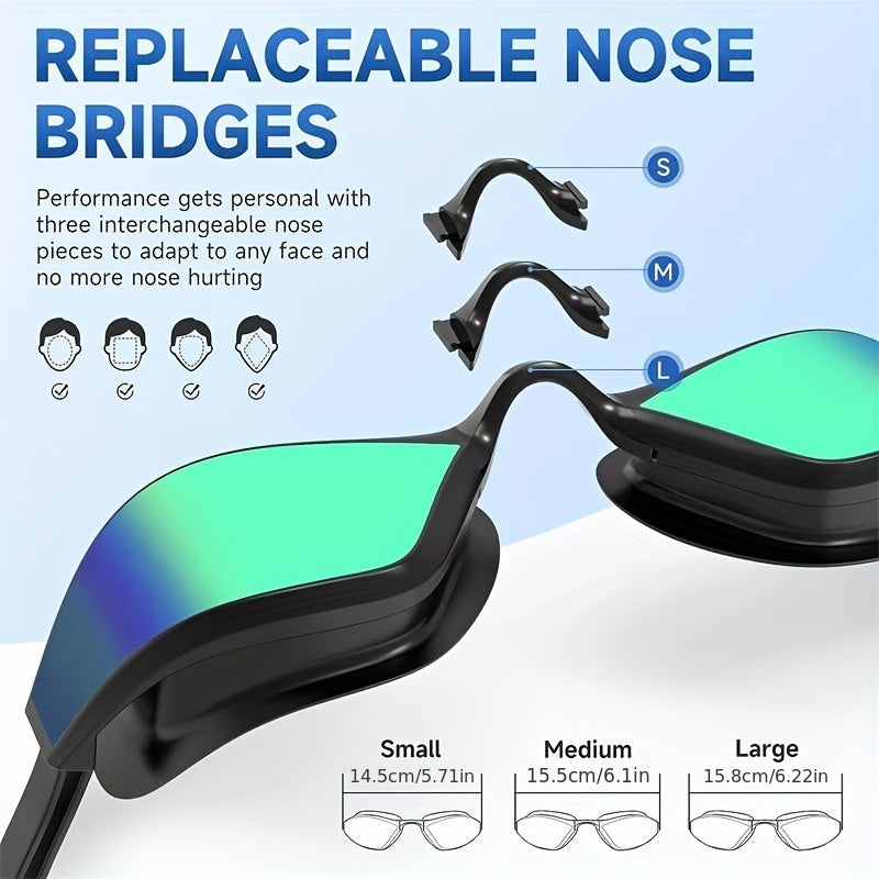 Swimming Goggles Anti Fog UV Protection Set