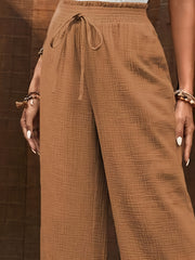  High Rise Wide Leg Trousers