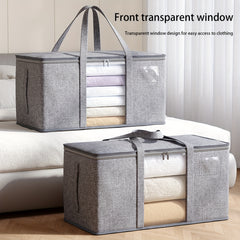 Quilts Storage Bag Large Capacity Container Bag with Handles & Window