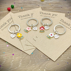 Flower Pendant Keychain Keyring Teacher Gift Travel Gift