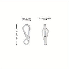 10pcs Metal Keychain Key Ring Mini Spring Hanging Buckle Key Chain Pendant