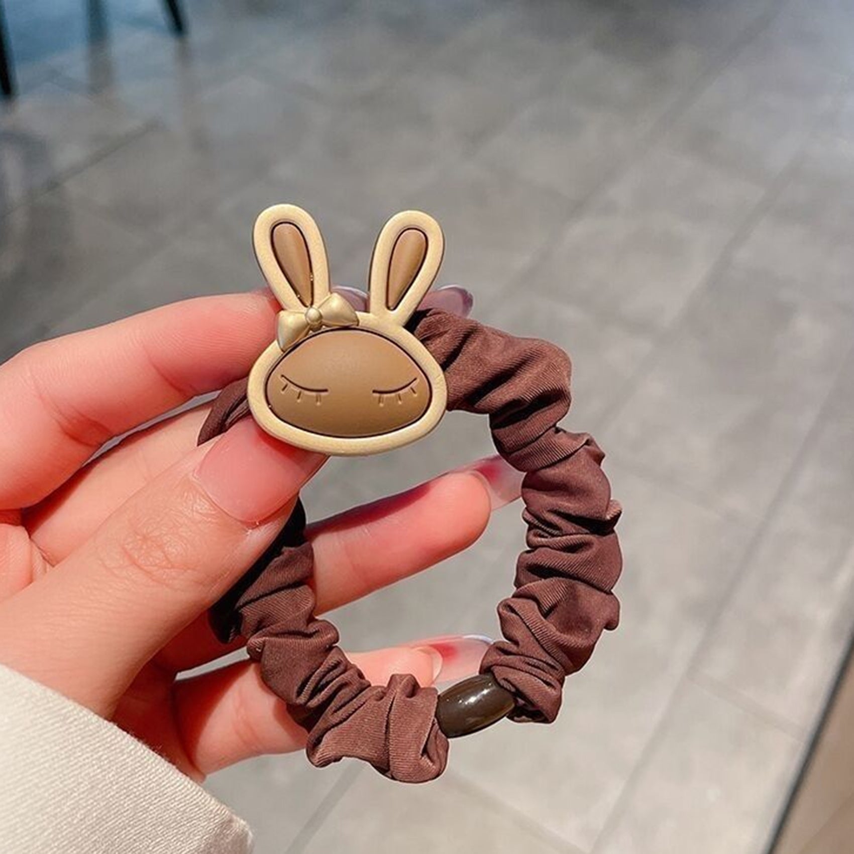 Rabbit Bunny Hair Ties Scrunchie Ponytail Holder for Women Girls