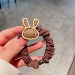 Rabbit Bunny Hair Ties Scrunchie Ponytail Holder for Women Girls