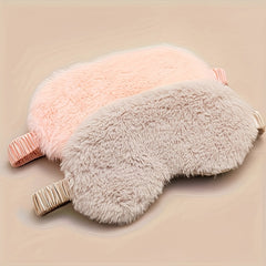 Plush Eye Mask for Travel and Rest, Black