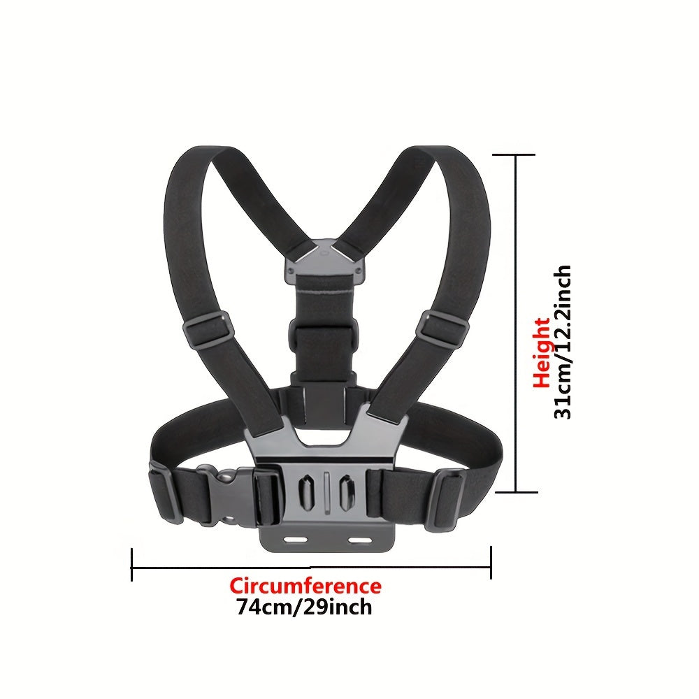 360 Rotating Cellphone Holder Chest Harness for Outdoor Sports