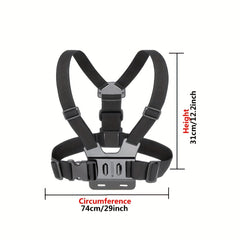 360 Rotating Cellphone Holder Chest Harness for Outdoor Sports