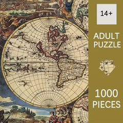 1000pcs Ancient Map & Famous Paintings Puzzle World Map for History Buffs