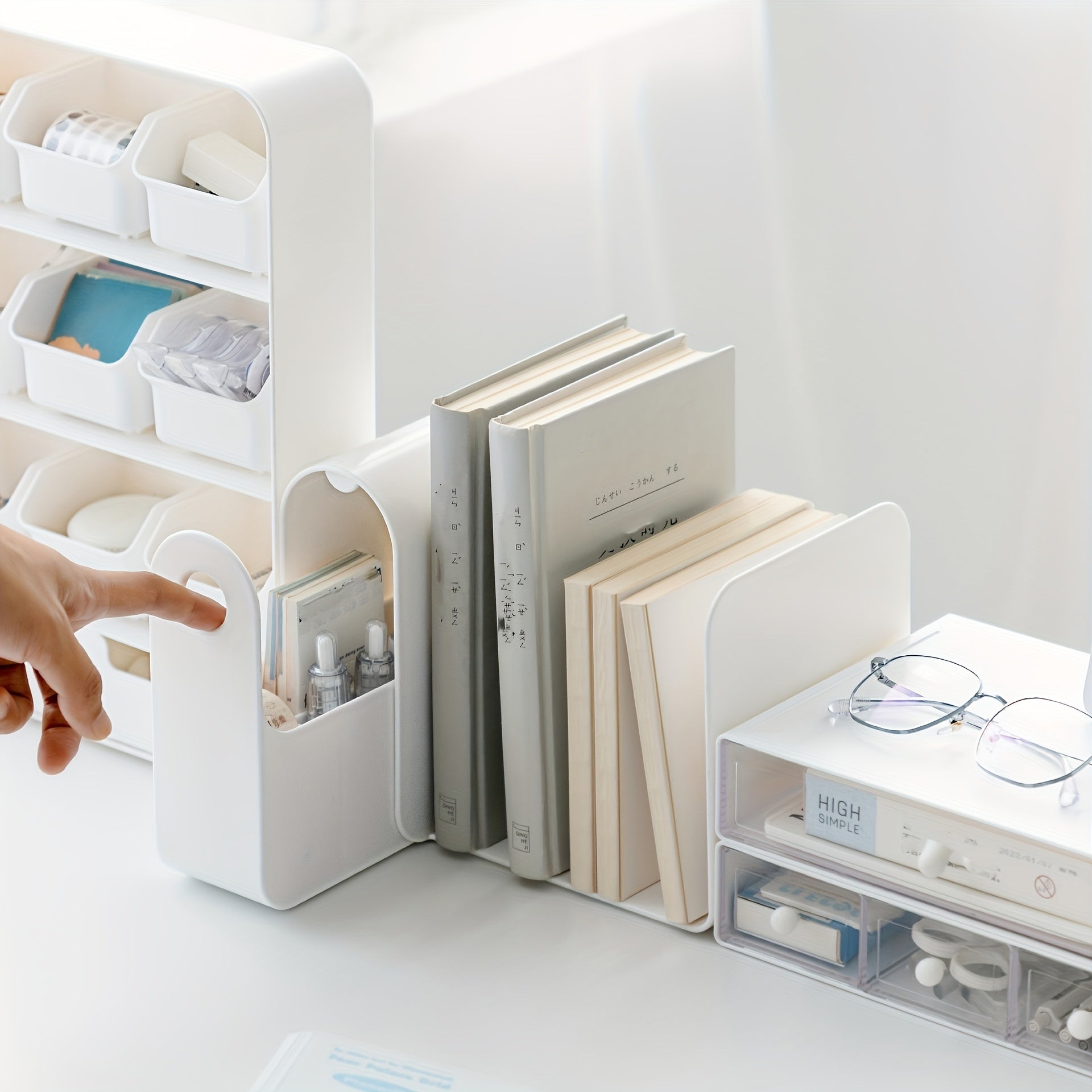 Desktop Storage Box Office Folder Sorting Box Student Dormitory Book Stand