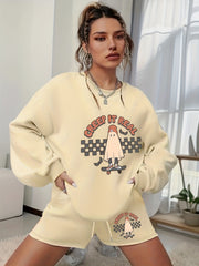  Halloween Casual Outfits Two Piece Set Women's Plus