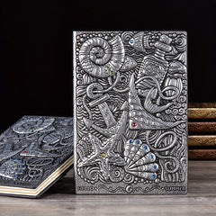 Embossed Notebook A5 100 Sheets Ocean Style Hand Ledger