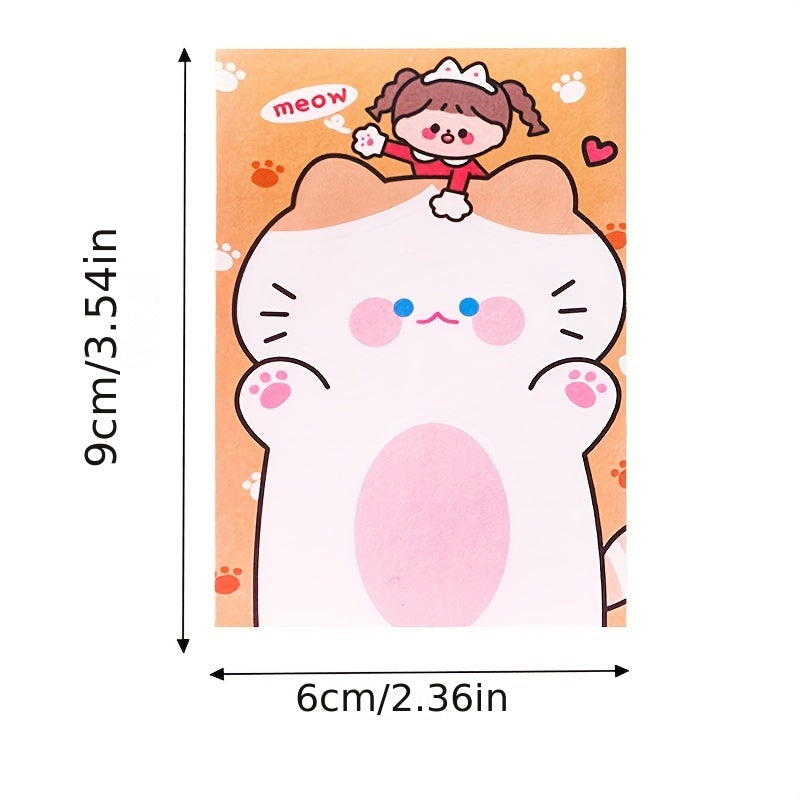Cartoon Sticky Note Book Student Animation Tearable Self-adhesive Sticker