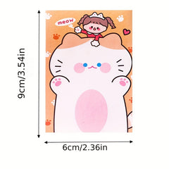 Cartoon Sticky Note Book Student Animation Tearable Self-adhesive Sticker