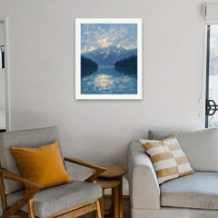 Nature Paint by Numbers Kit Tranquil Mountain Lake Painting
