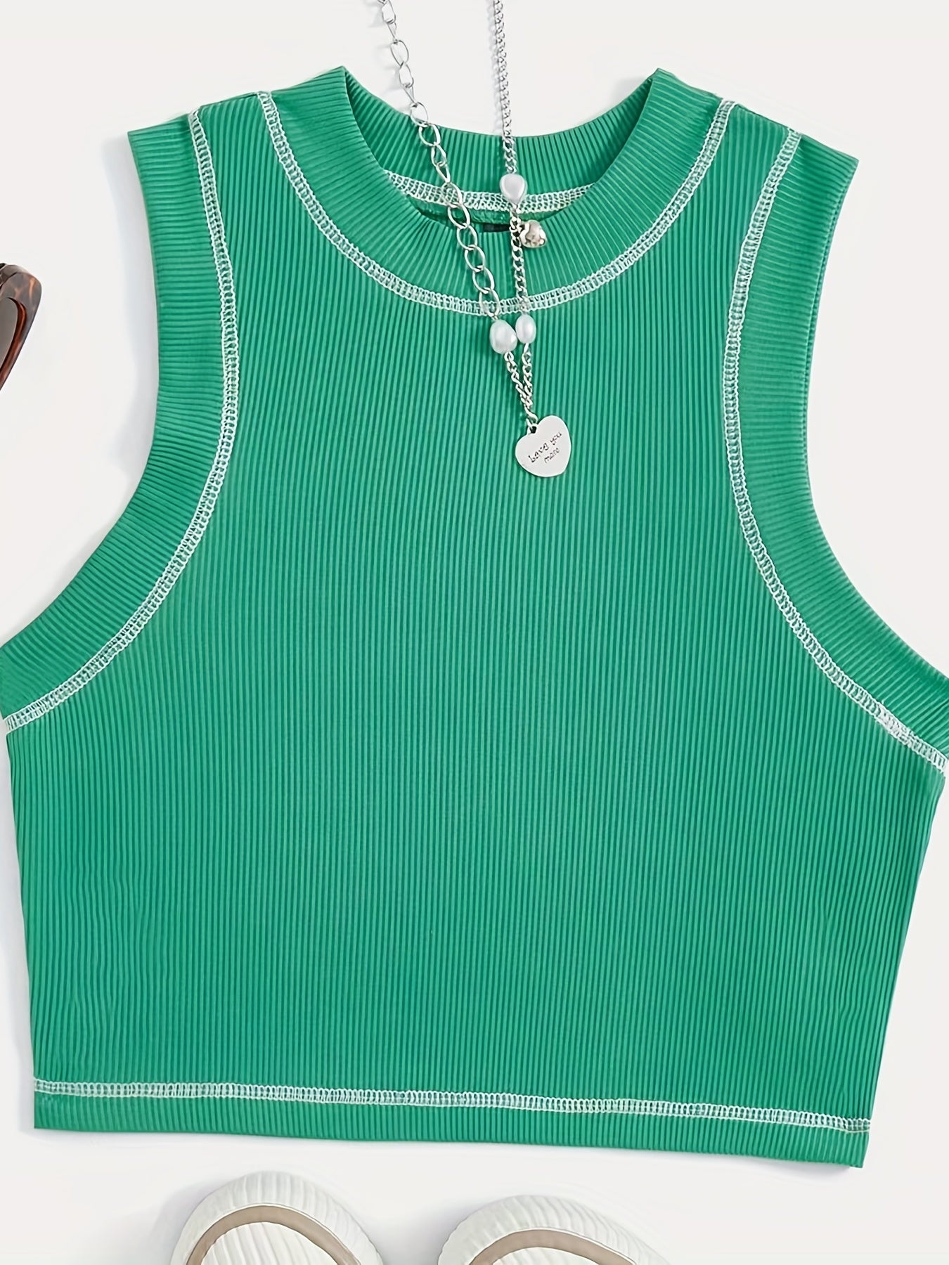 Women's Solid Tank Top Sleeveless Casual Summer Wear