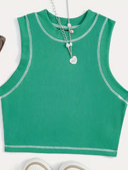 Women's Solid Tank Top Sleeveless Casual Summer Wear