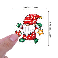 Christmas Gnome Vinyl Stickers, Cute Cartoon Decals Waterproof