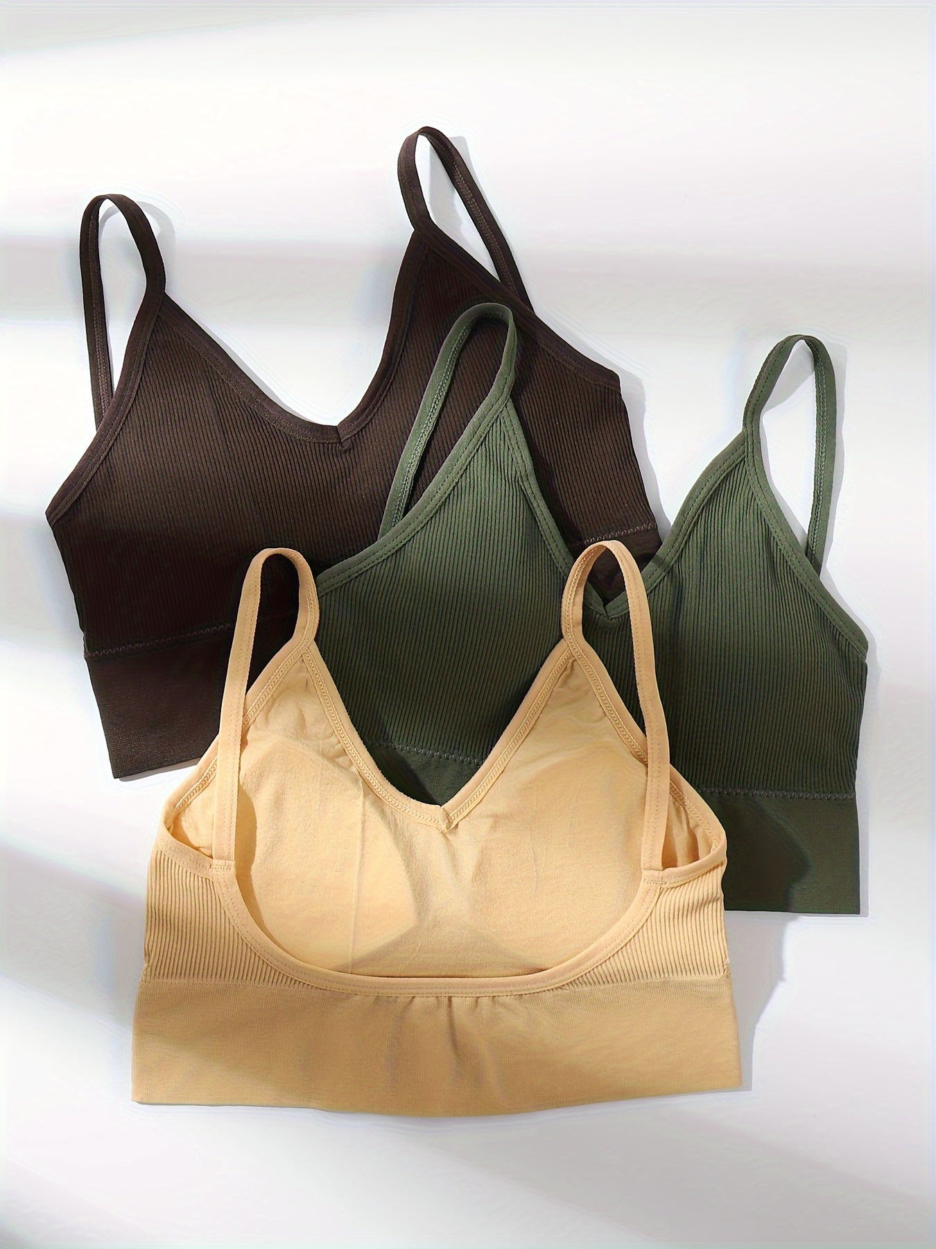 Solid Ribbed Cami Crop Top Women's Lingerie & Underwear
