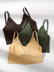 Solid Ribbed Cami Crop Top Women's Lingerie & Underwear