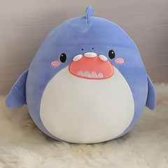 2pcs Shark Plush Dolls Cartoon Animal Shape Soft Stuffed Animals